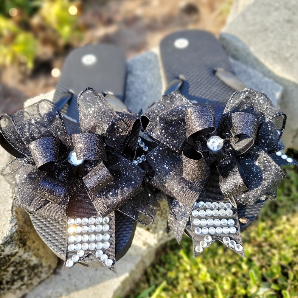 Custom designed flip flops